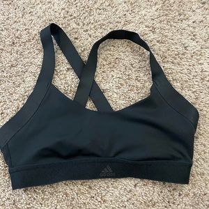 Adidas black sports bra